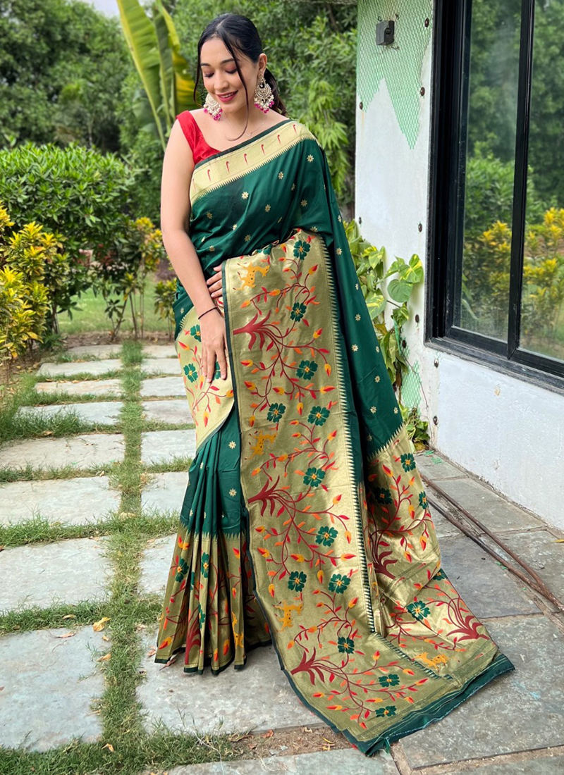 green emerald velvet dress Green Paithani Frock for Baby Girls Ethnic Festive Attire  Pakharooo