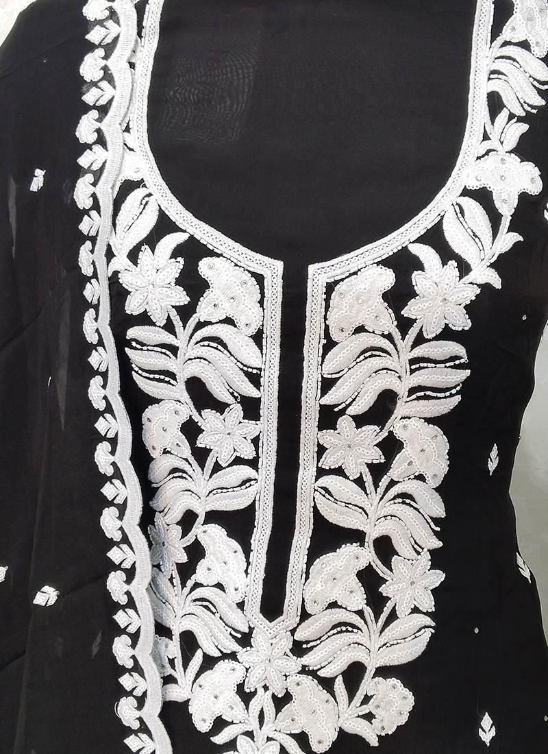 Shop Online Print Black Punjabi Suit : 99616 -
