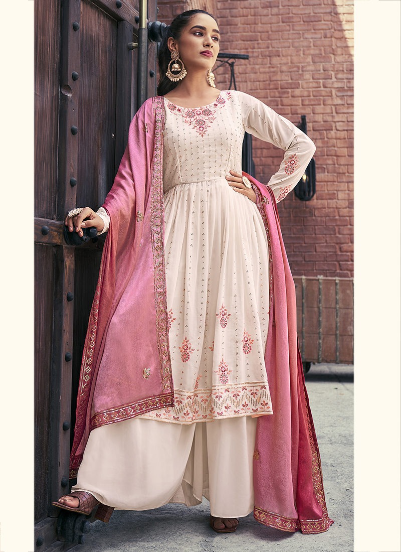 Wine Chanderi Silk Pant Salwar Suit | Silk bottoms, Readymade salwar kameez,  Silk pants