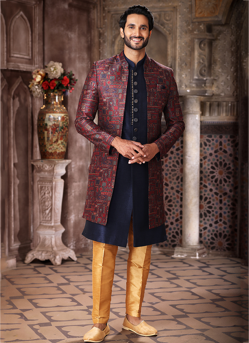 Indo western mens clearance wedding