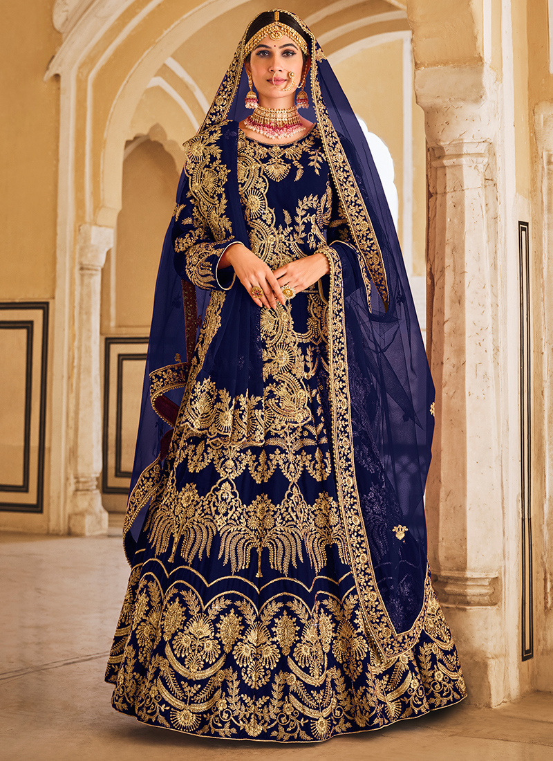 Chinon Silk Designer Blue Lehenga Choli for Woman Bollywood Marriage Ghagra  Choli Mehendi Lahnga Choli Ready to Wear Partywear Lengha Choli - Etsy