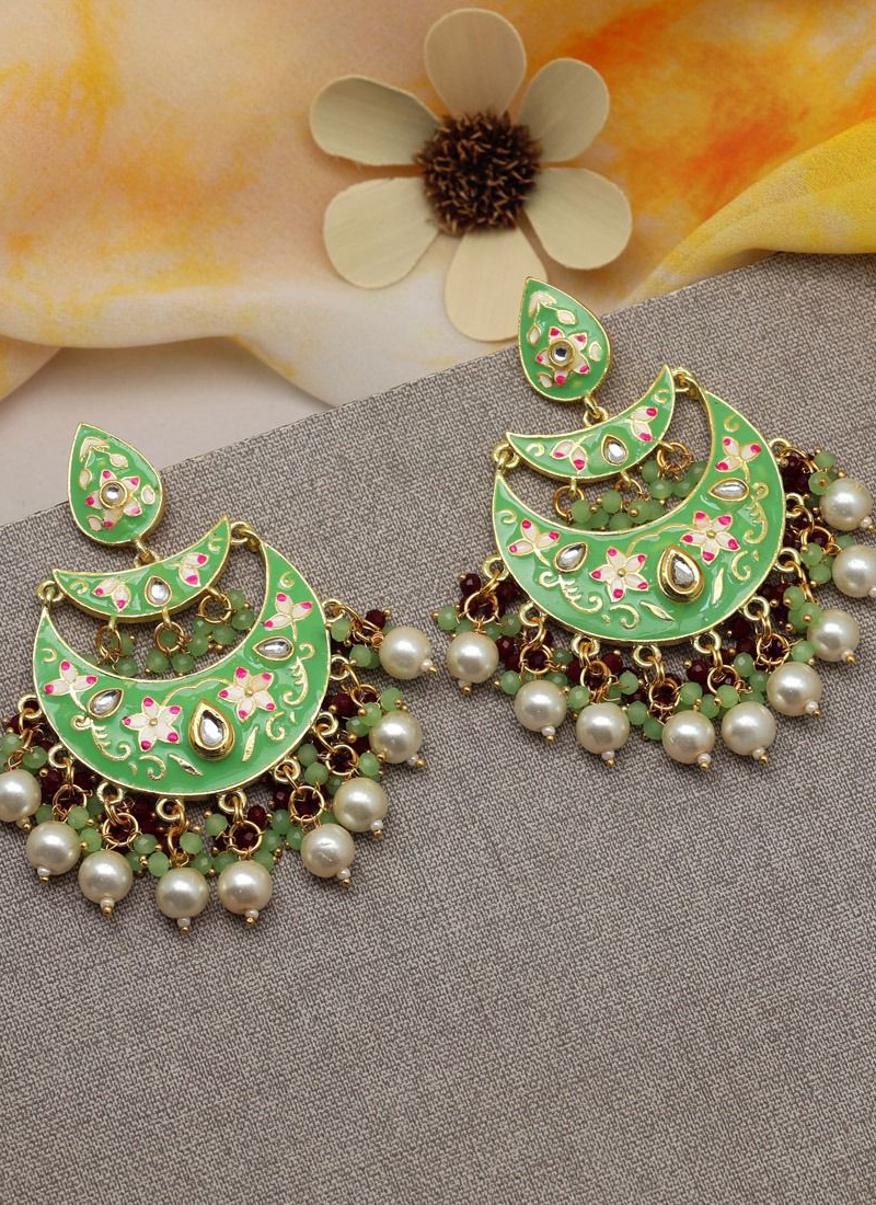 Parrot green hot sale colour earrings