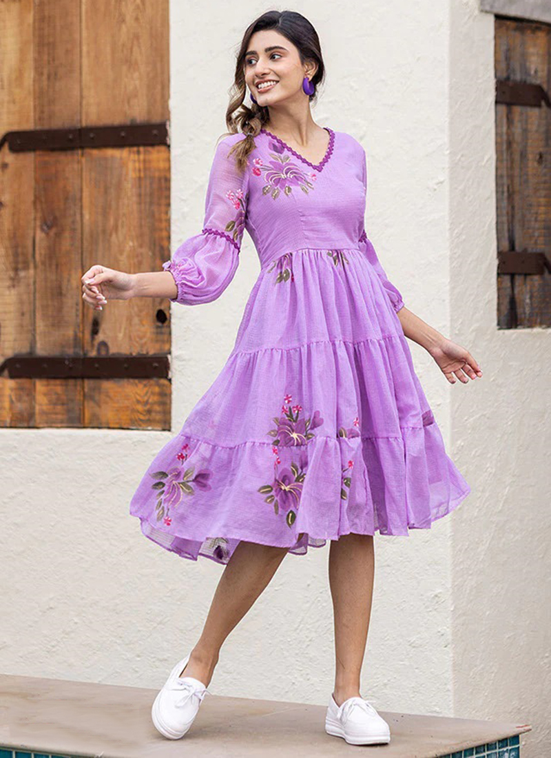 Purple on sale frock online