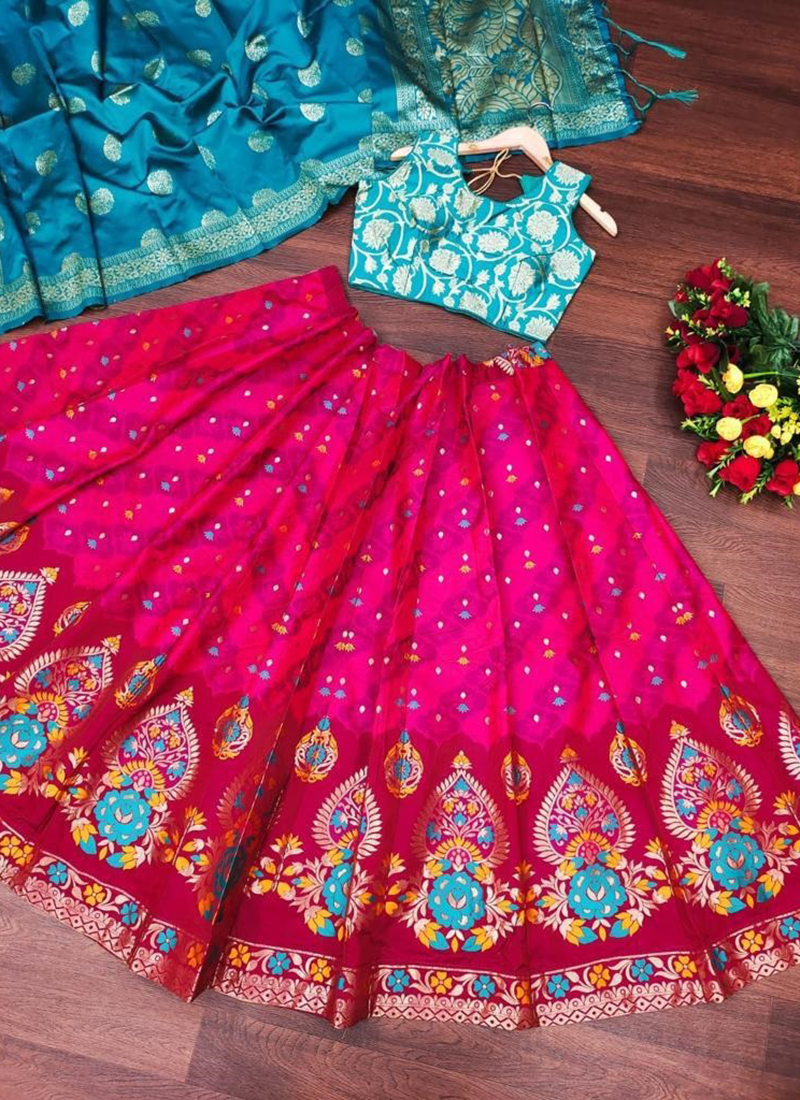 Buy Royal Blue Banarasi Silk Lehenga Choli for Women, Ready to Wear  Stitched Lengha Choli for Party, Stylish Lehenga Choli by Infinity Export  Online at Best Price | Distacart