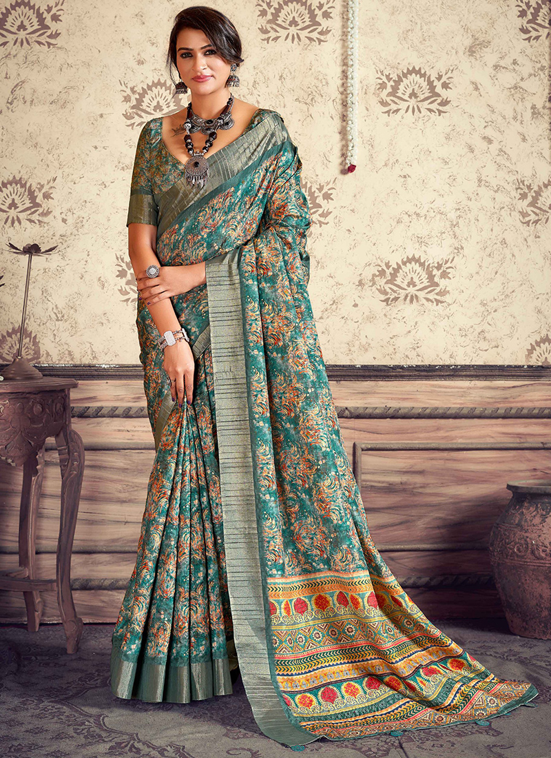 Buy Blue Sarees for Women by Ri-wah Online | Ajio.com