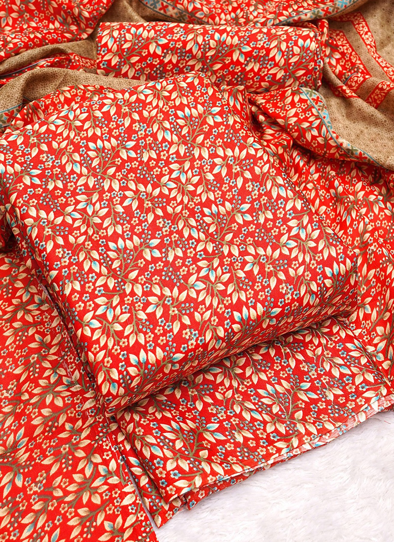 buy cotton dress material online Cg Blue unstitched cotton block print dress material online with chanderi  cotton dupatta