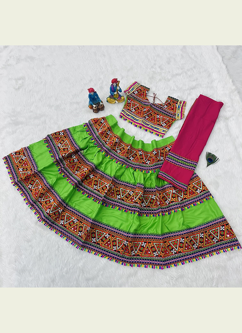 Buy Kids Navratri Lehenga Choli With Embroidery and Mirror Work, Stitched  Lehenga Choli for Kids, Indian Kids Wear, Kids Chaniya Choli Online in  India - Etsy