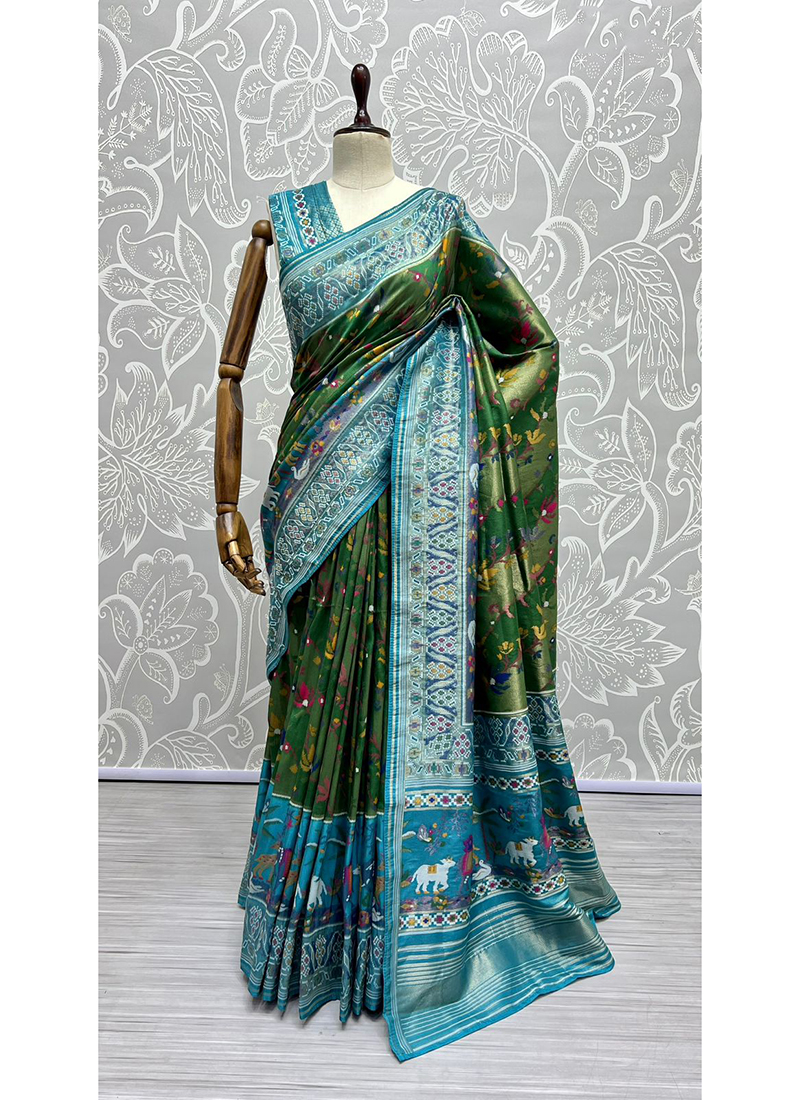 Stylish Paithani Pure silk saree in Green dvz0002593 | Buy the latest  collection of designer sarees online - Dvanza.com