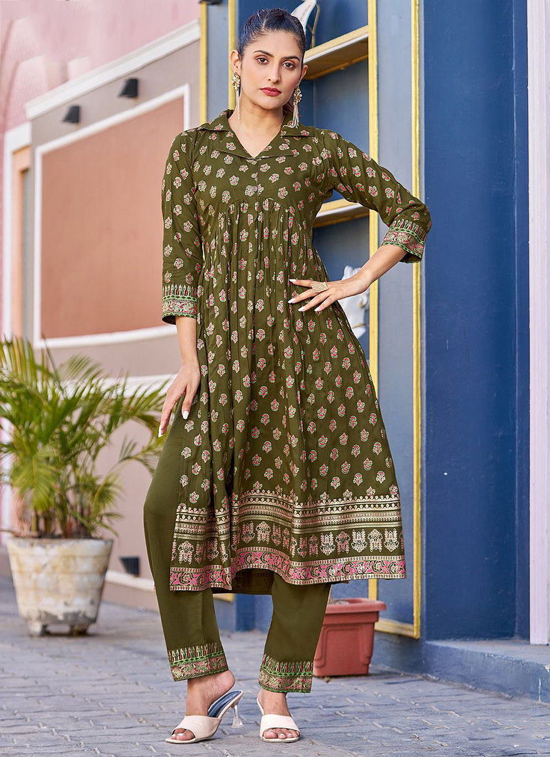 Buy Green Salwars & Churidars for Women by Fusion Online | Ajio.com