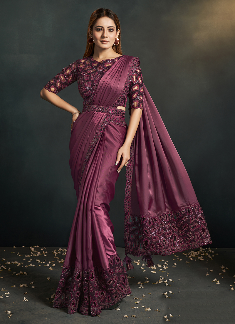 Buy Maroon Sarees for Women by Saree mall Online | Ajio.com