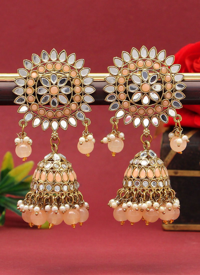 Mirror Chandbaliya, Indian & Pakistani Jhumka, Party and Casuak Wear,  Handmade Silver Jhumka Jhumki, Oxidized Earrings, Mirror Earring - Etsy  Hong Kong