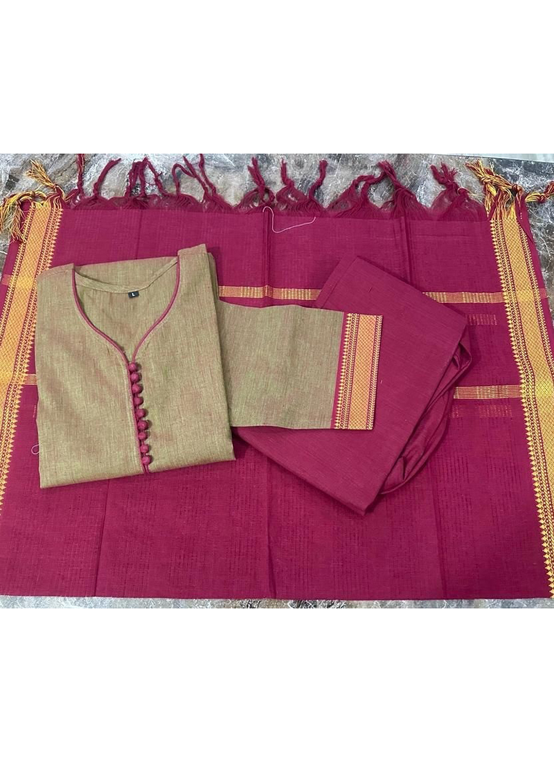 white christmas dresses Pochampally Silk Ikat Unstitched 3 pc Salwar Suit main image 1