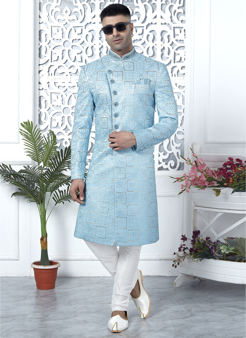 blue wedding dress for men Blue Performance Wedding Suit