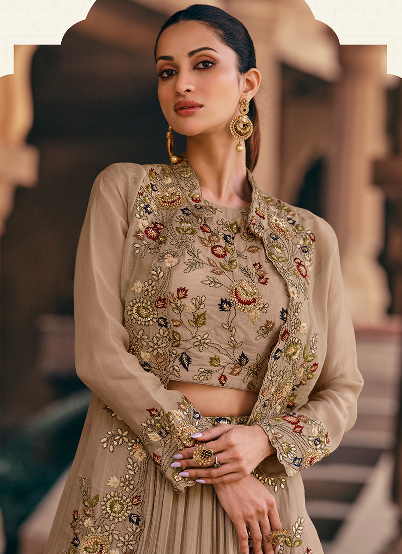 Wedding Party Ethnic Wear New Designer Dress Party Wear Buy Beige