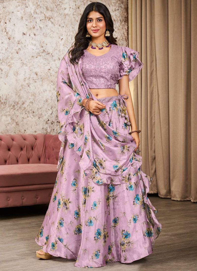 lavender engagement dresses Spaghetti Strap Lavender Organza Prom Dresses with 3D Flowers FD1016B –  Viniodress