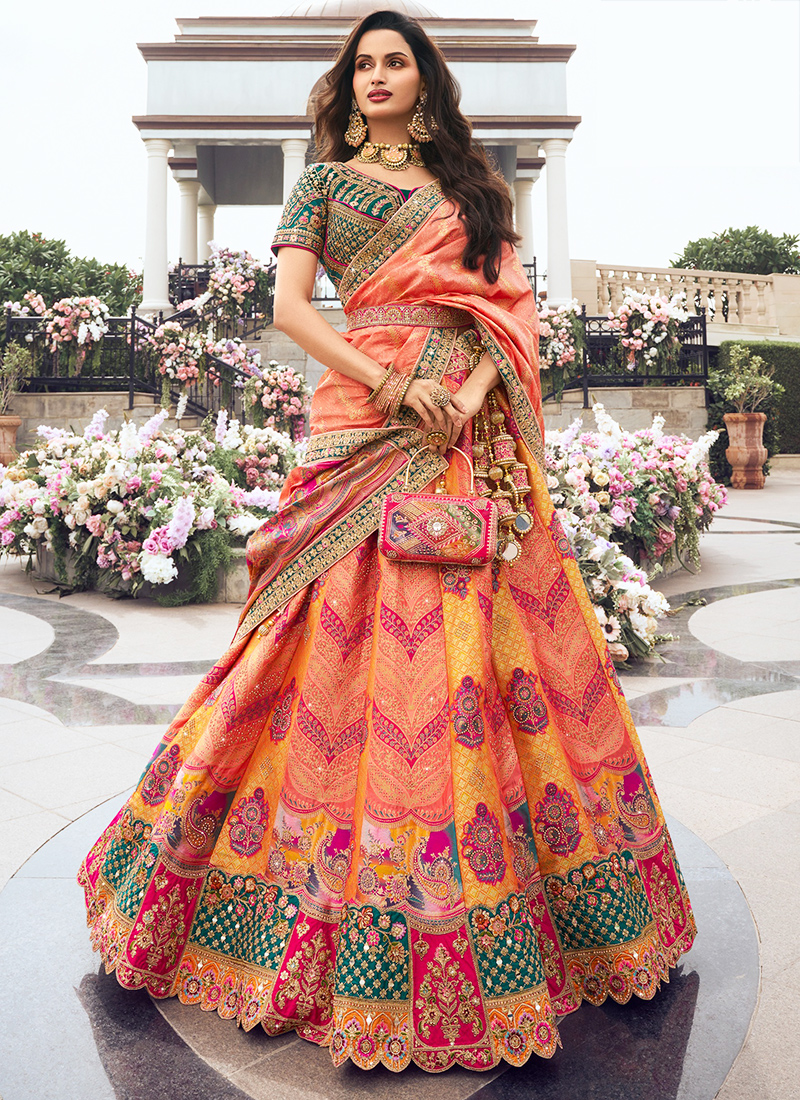 Silk Lehenga Myntra Lehenga Choli Wedding Special Miss Ethnik
