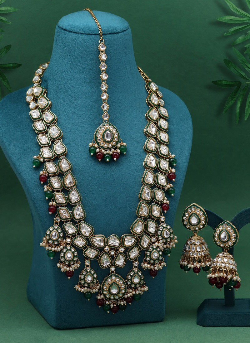 Multicolor - Kundan Work Necklace Set 72