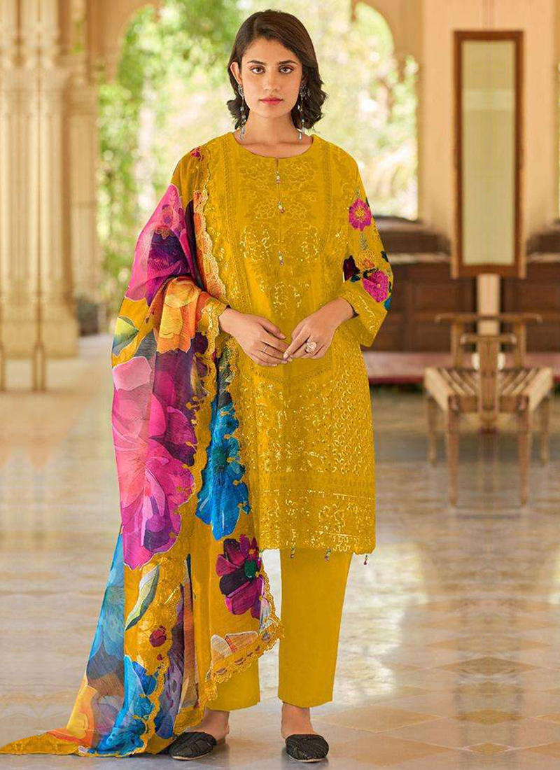 mustard yellow pakistani dress Pakistani Yellow Dresses