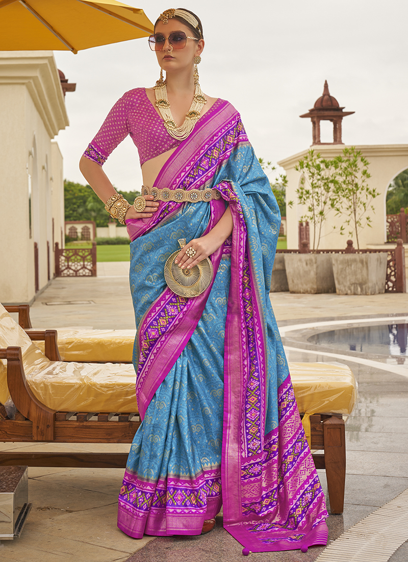 TELUGU WEB WORLD: LIGHT BLUE WEDDING SILK PATTU SAREE