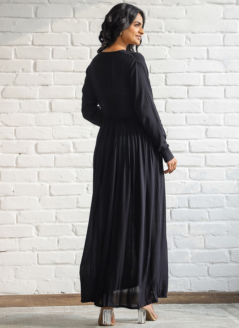 Plain Silk Soft Silk Saree in Black Colour - Etsy