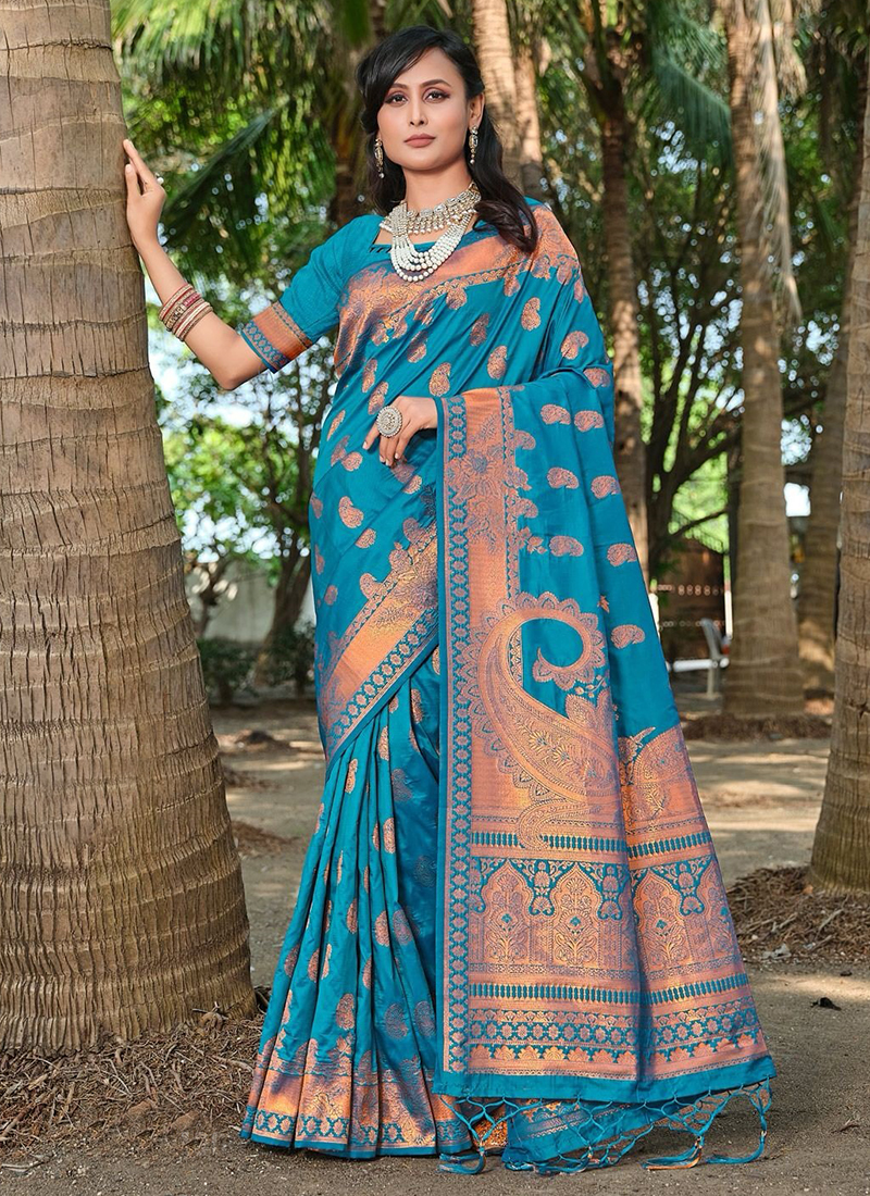 Kanchipuram Pattu Sarees with Price Sky Blue