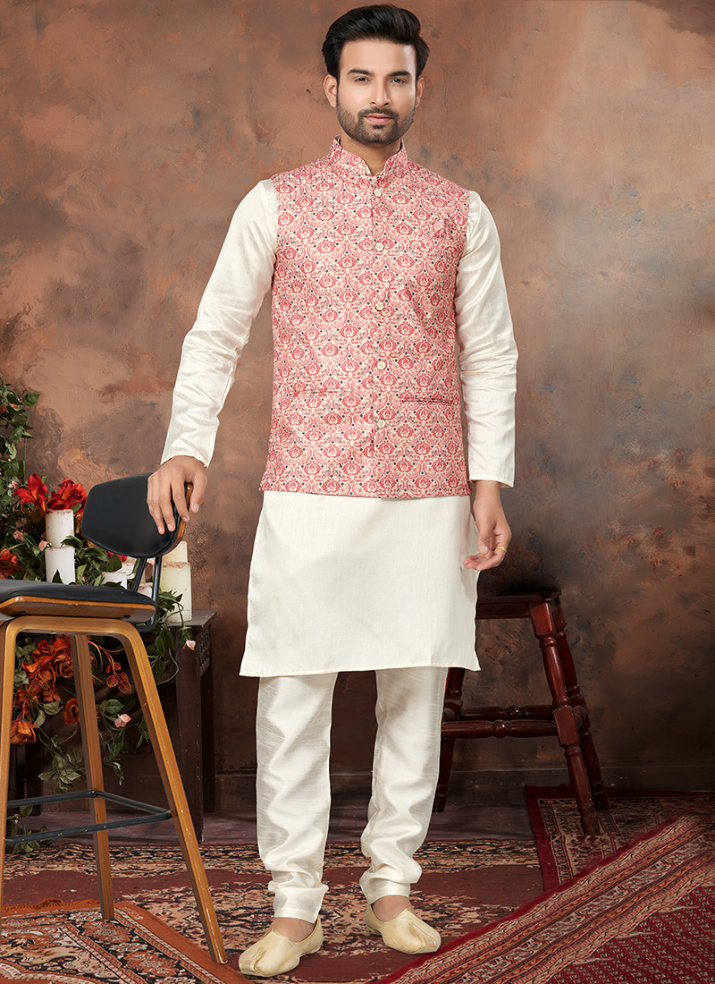 Wedding Wear Mens Modi Jacket Kurta Pajama Wholesale Price In Surat - The  Ethnic World