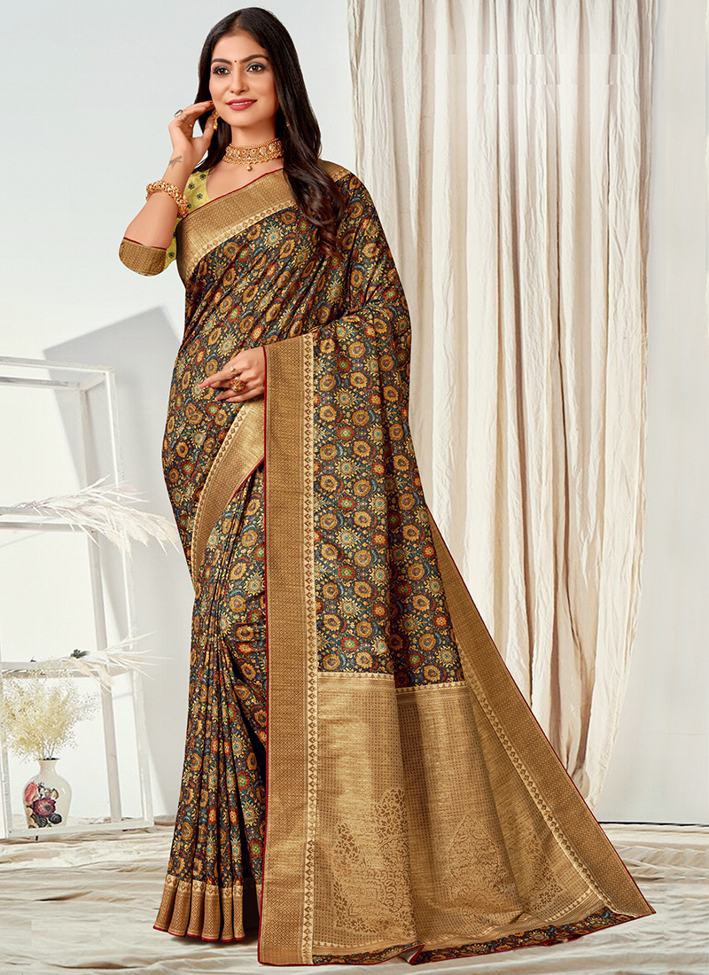 Fancy Silk Saree Seymore Chandan - 10021 (ED) - send Express Delivery -  Sarees to India, Hyderabad | Us2guntur