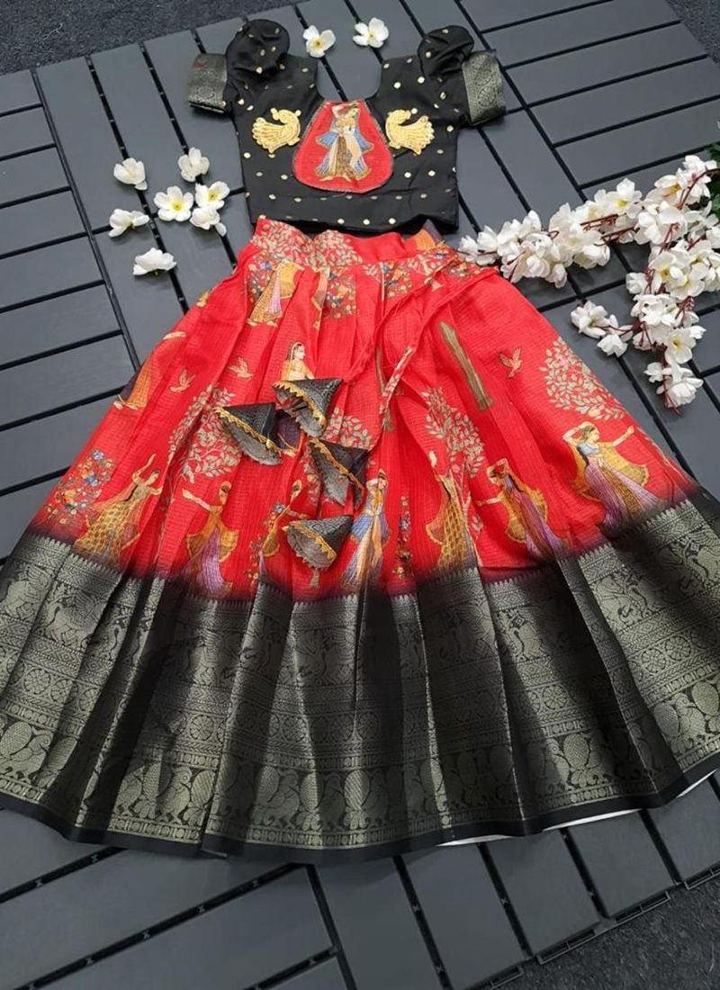 Shop Black Organza A Line Lehenga Online at Best Price | Cbazaar