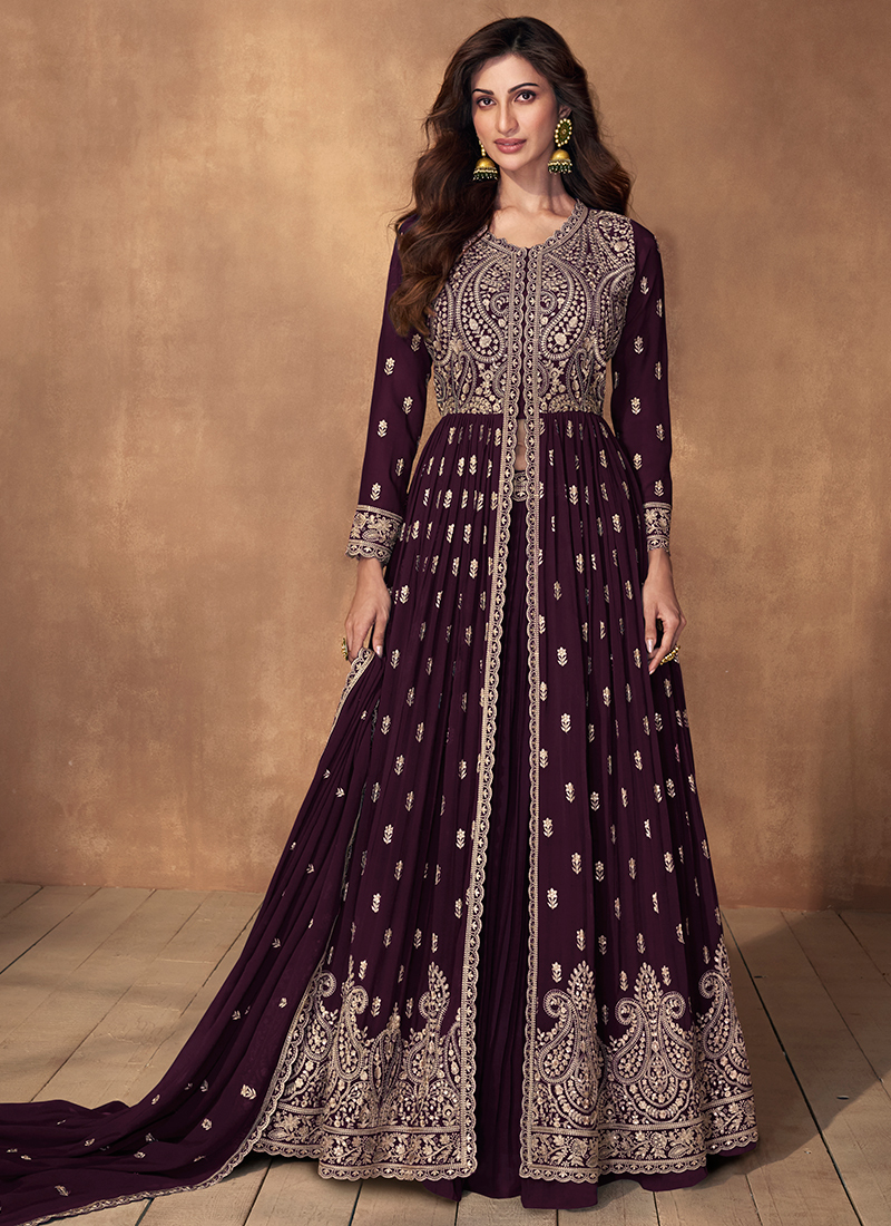 slim fit dress slacks Wine Velvet Wedding Luxury Gown main image 1