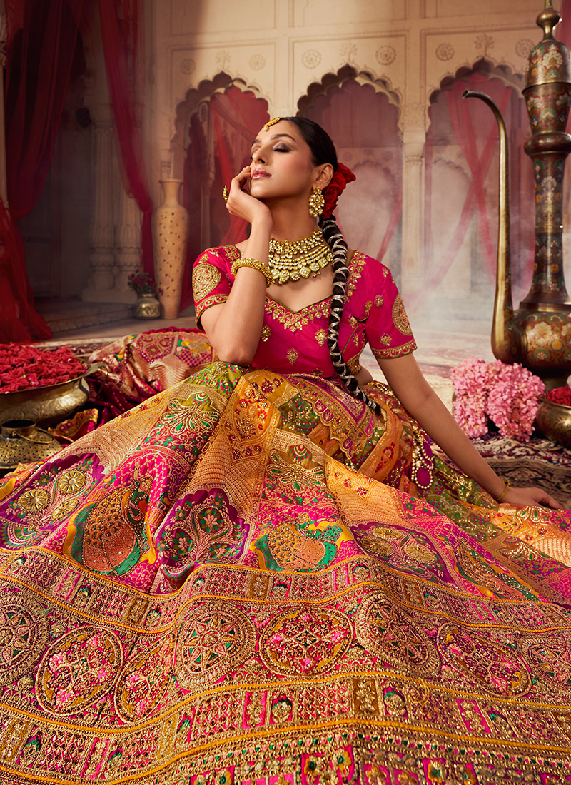 Buy Wedding Designer Sky Chinon Silk Lehenga Choli - Anbazaar Online at  Best Price | Distacart