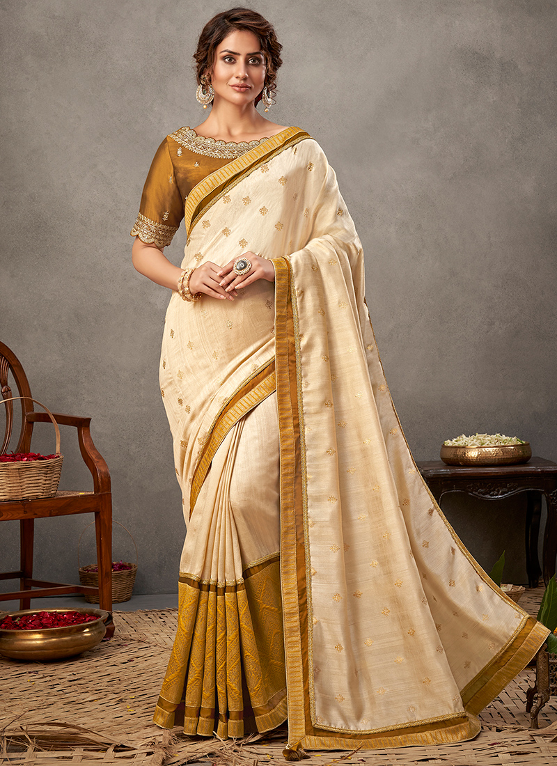 Buy Ranas Yellow Shaded Chiffon Saree Online | Sarees | Ranas