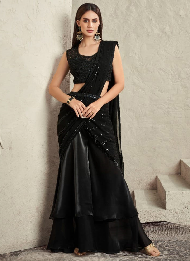 Designer Party Wear Lehenga Saree for Women - Aazuri