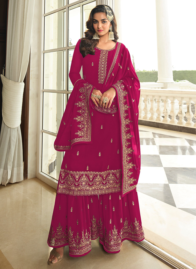 Buy Hot Pink Georgette Embroidery Work Eid Wear Pakistani Suit Online From Surat Wholesale Shop. Buy Hot Pink Georgette Embroidery Work Eid Wear Pakistani Suit Online From Surat Wholesale Shop.
