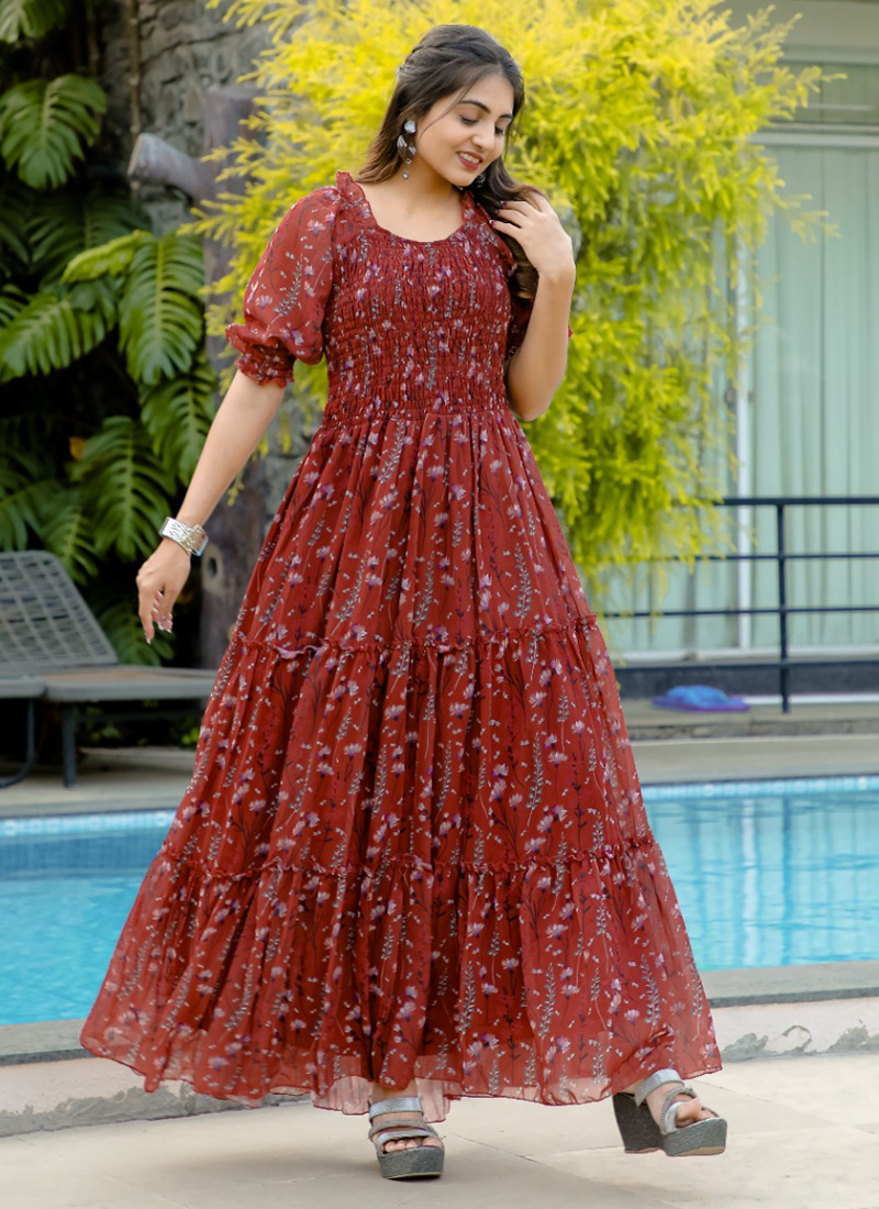 Maxi Dress Party Frock Online Shopping Myntra Online Shopping Maxi - Main Image