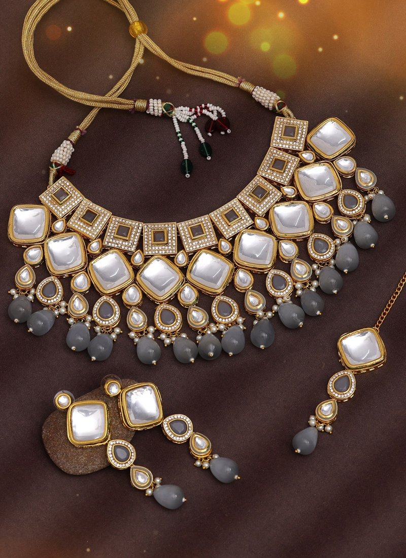 Multicolor - Handcrafted Paka Meenakari Necklace Set main image 1