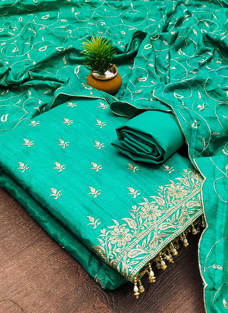Buy Sky Blue Vichitra Silk Embroidery Work Traditional Wear Dress Material Online From Surat Wholesale Shop. Buy Sky Blue Vichitra Silk Embroidery Work Traditional Wear Dress Material Online From Surat Wholesale Shop.