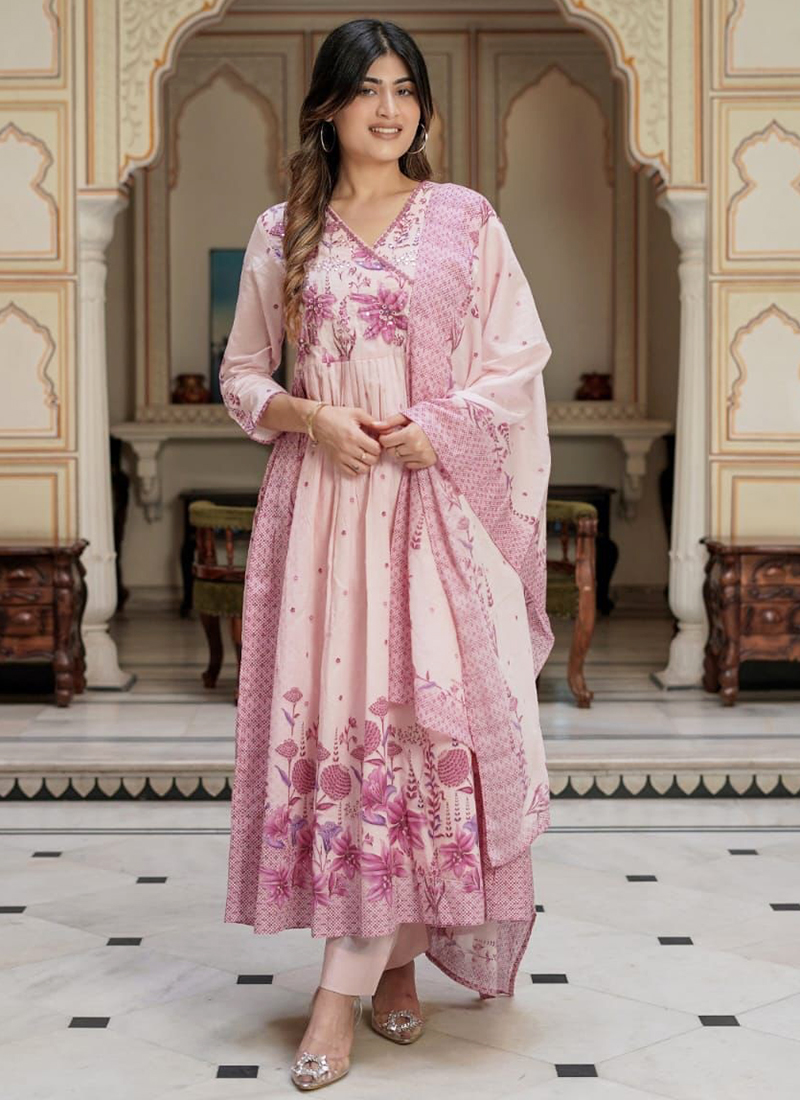 simple cotton frock suit