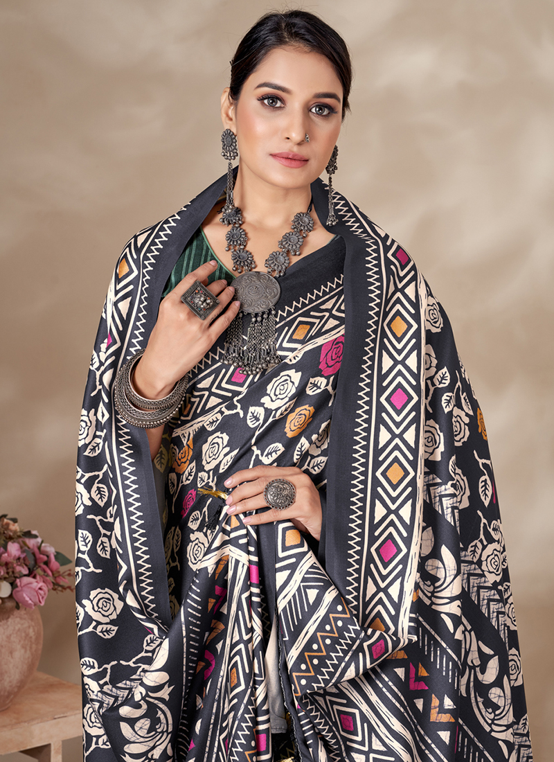saree with shawl in winter