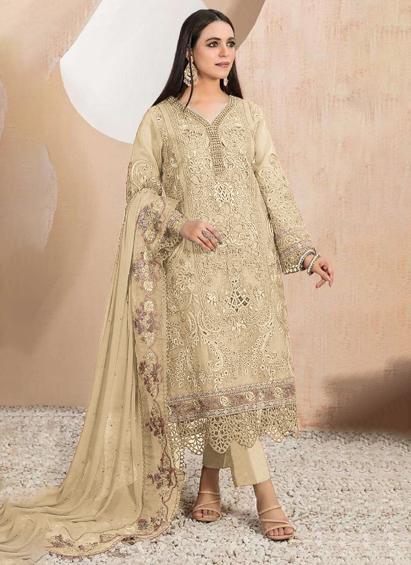 Buy Light Green Organza Embroidery Work Eid Wear Pakistani Suit Online From  Surat Wholesale Shop.