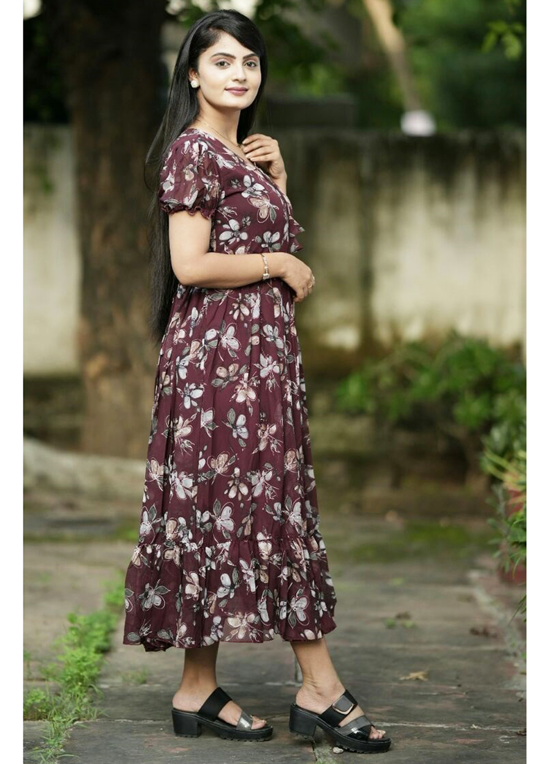 sachin and babi light blue dress Lulus | Dresses | Lulus Pink Floral Flutter Sleeve Maxi Dress Sz M main image 0