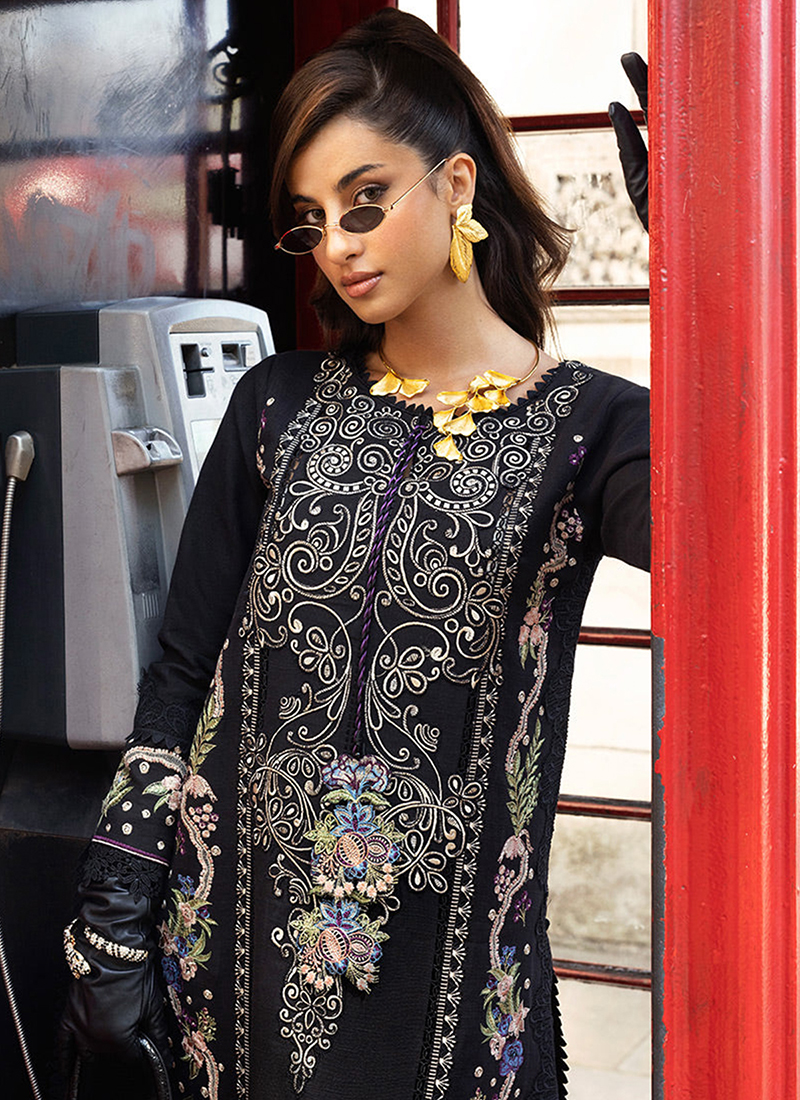 open lace back dress femalechoice Design#11 Black Organza Lawn inner Embroidered 3 pc   www,femalechoice.pk