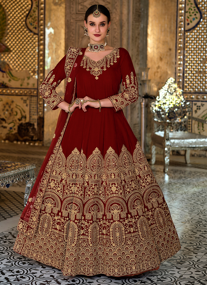 red anarkali dress for wedding Sirat Red Wedding Anarkali