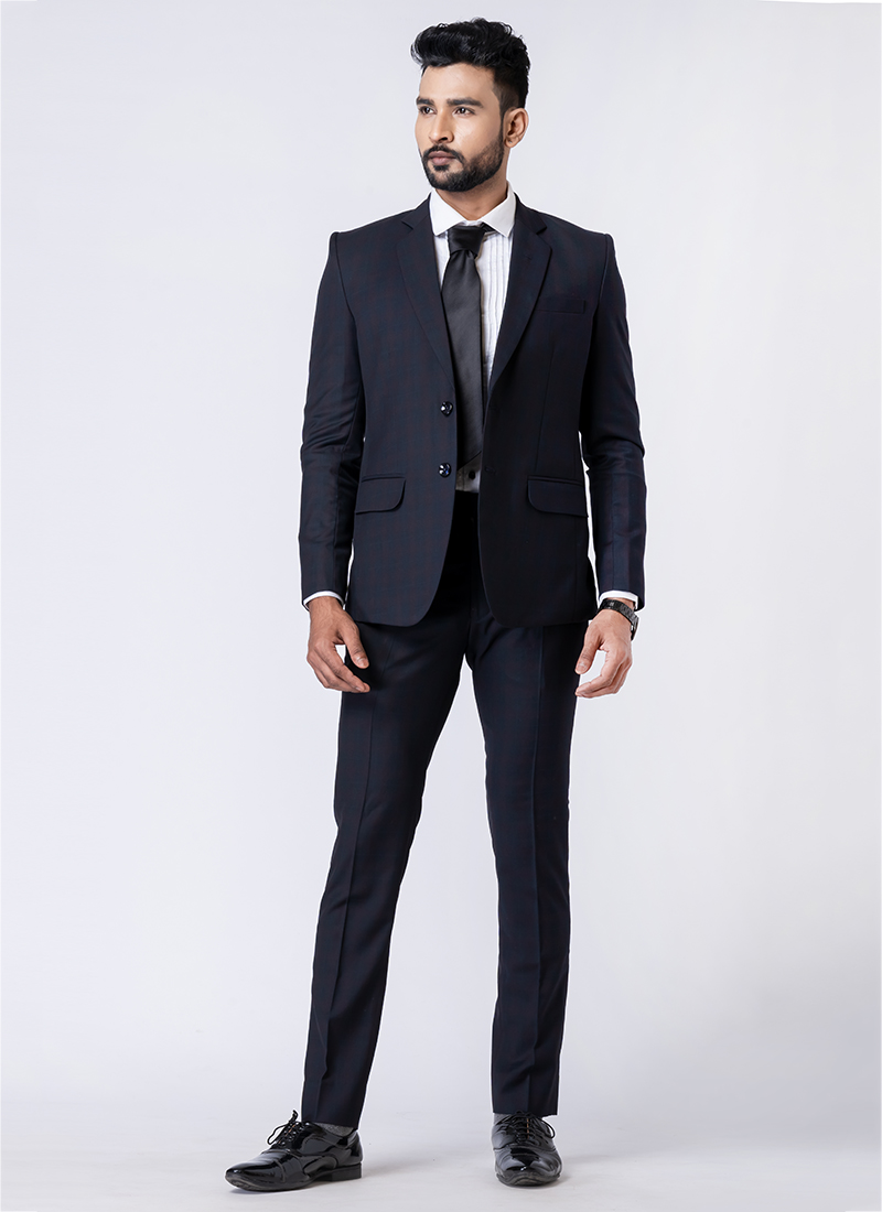 Buy Black Polyster Tr Formal Party Wear Blazer With Trouser Online From  Surat Wholesale Shop.