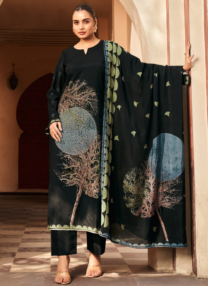 Buy Black Pure Muslin Printed Eid Wear Pakistani Suit Online From Surat Wholesale Shop. Buy Black Pure Muslin Printed Eid Wear Pakistani Suit Online From Surat Wholesale Shop.