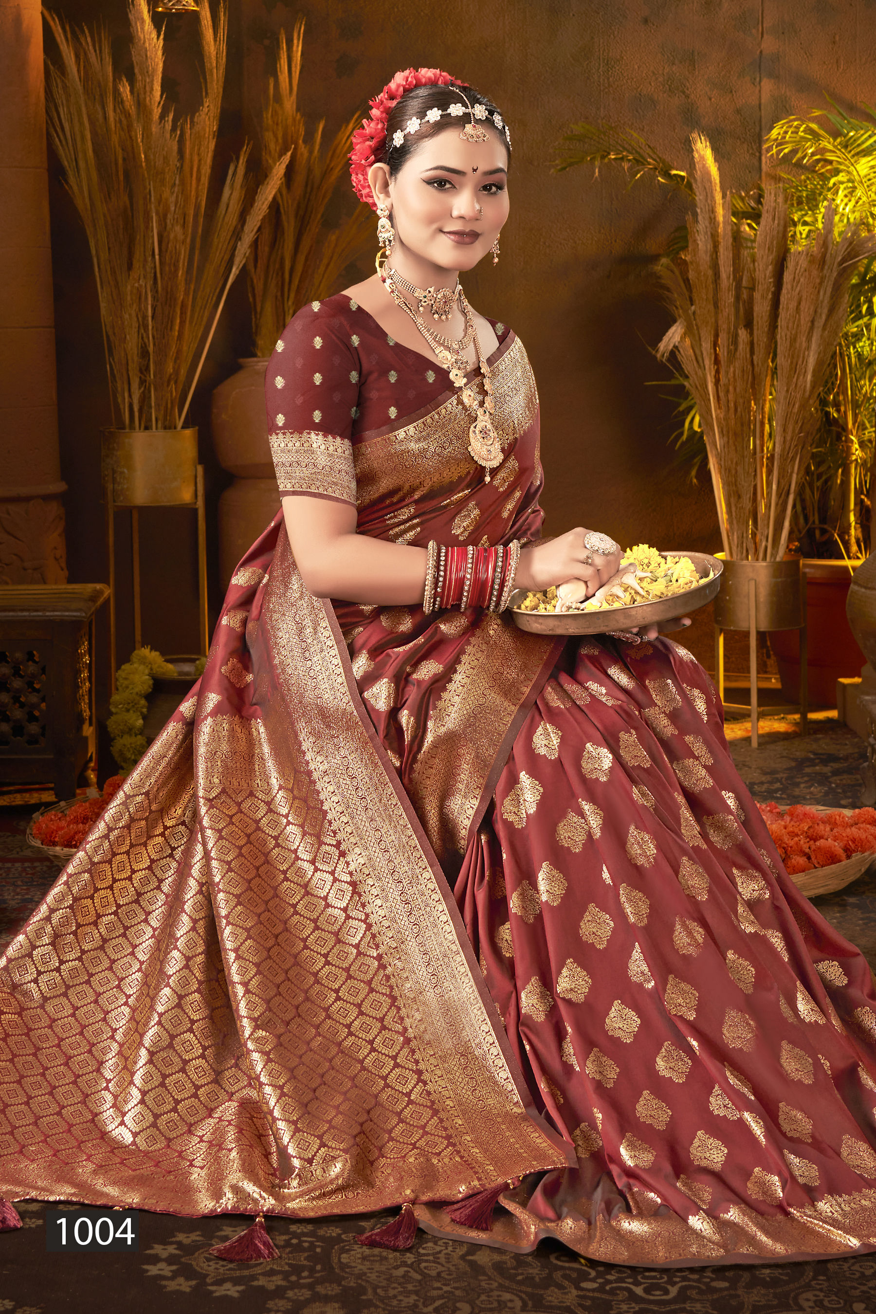 Silk Party Wear Saree 6 Pieces Catalog Catalog