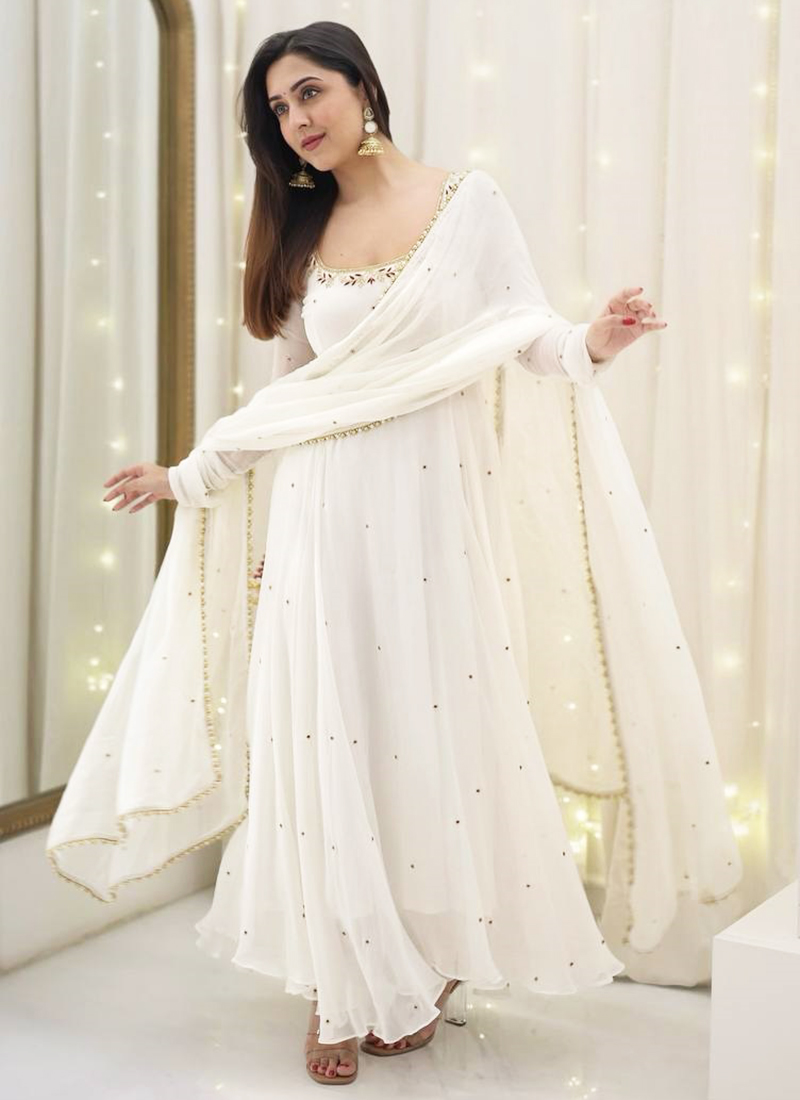 open lace back dress Ladies Saree Anarkali Gown