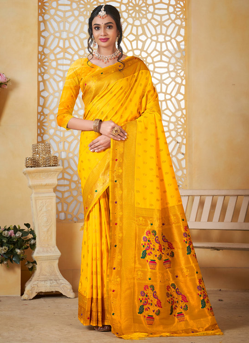 Luxury Party Wear Paithani Silk Saree main image 1