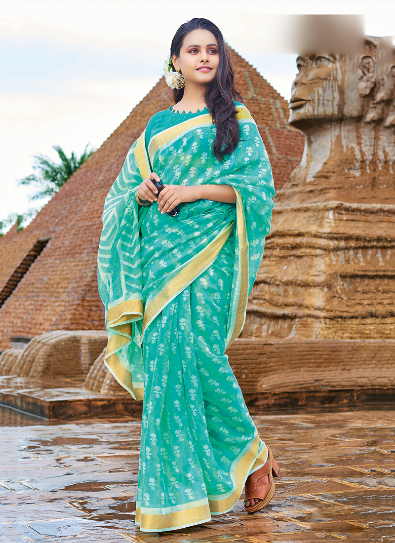 Buy Multi Colour Georgette Daily wear Printed Saree Online From Wholesale  Salwar.