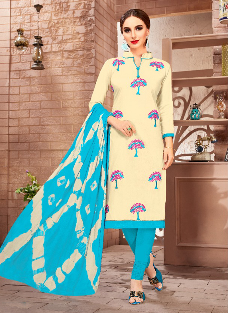 fancy cotton churidar