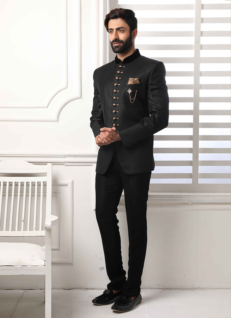 black jodhpuri coat pant